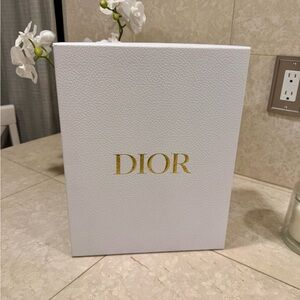Dior White Box with Gold Logo